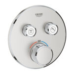GROHTHERM SMARTCONTROL ROUND ΘΕΡΜΟΣΤΑΤΗΣ ΓΙΑ ΕΝΤΟΙΧΙΖΟΜΕΝΗ ΕΓΚΑΤΑΣΤΑΣΗ 2 ΡΟΩΝ SUPERSTEEL 29119DC0 GROHE