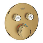 GROHTHERM SMARTCONTROL ROUND ΘΕΡΜΟΣΤΑΤΗΣ ΓΙΑ ΕΝΤΟΙΧΙΖΟΜΕΝΗ ΕΓΚΑΤΑΣΤΑΣΗ 2 ΡΟΩΝ BRUSHED COOL SUNRISE 29119GN0 GROHE