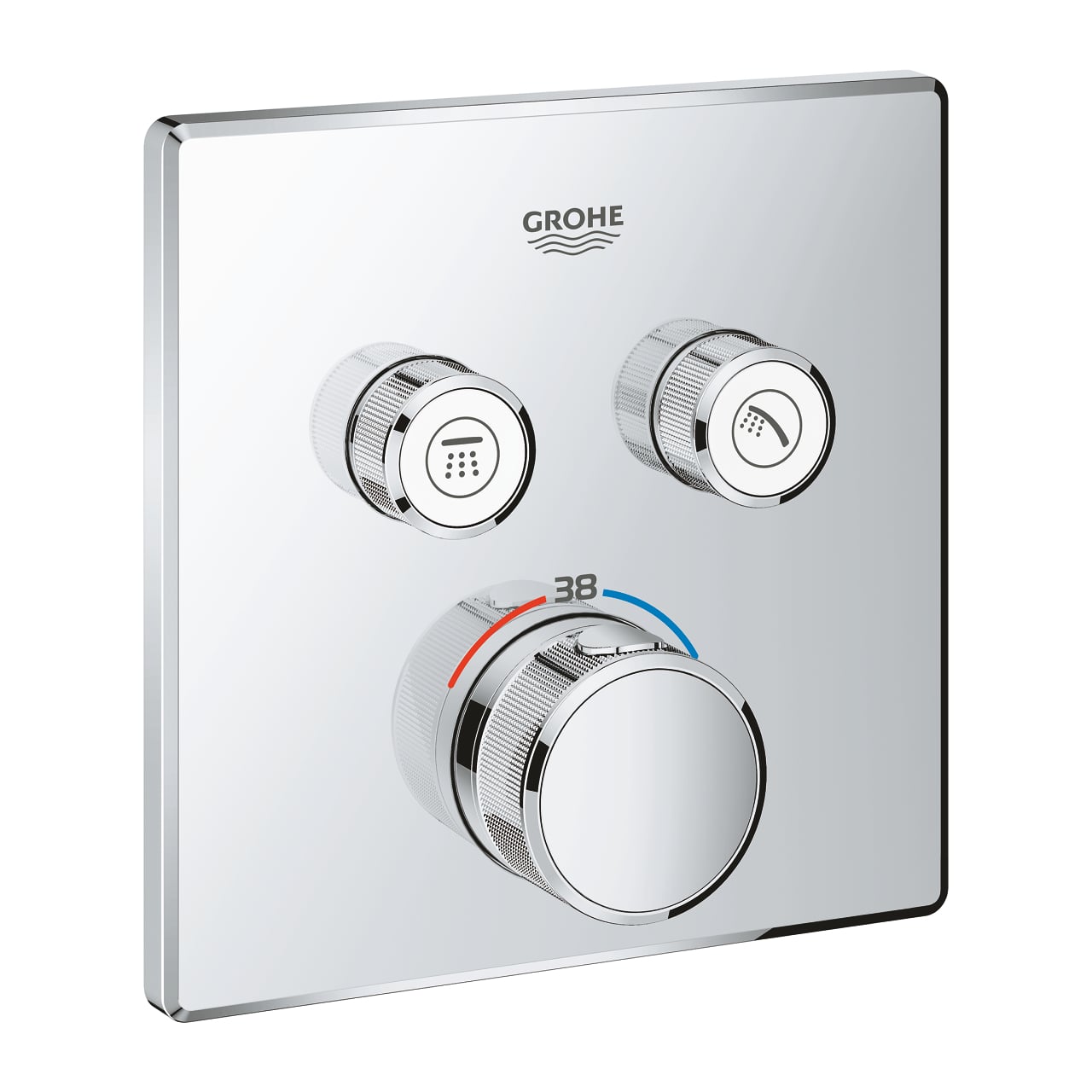29124000 GROHTHERM SMARTCONTROL ΘΕΡΜΟΣΤΑΤΗΣ ΓΙΑ ΕΝΤΟΙΧΙΖΟΜΕΝΗ ΕΓΚΑΤΑΣΤΑΣΗ 2 ΡΟΩΝ CHROME 29124000 GROHE - Image 1