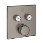GROHTHERM SMARTCONTROL ΘΕΡΜΟΣΤΑΤΗΣ ΓΙΑ ΕΝΤΟΙΧΙΖΟΜΕΝΗ ΕΓΚΑΤΑΣΤΑΣΗ 2 ΡΟΩΝ BRUSHED HARD GRAPHITE 29124AL0 GROHE