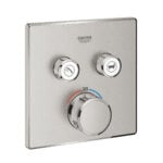 GROHTHERM SMARTCONTROL ΘΕΡΜΟΣΤΑΤΗΣ ΓΙΑ ΕΝΤΟΙΧΙΖΟΜΕΝΗ ΕΓΚΑΤΑΣΤΑΣΗ 2 ΡΟΩΝ SUPERSTEEL 29124DC0 GROHE