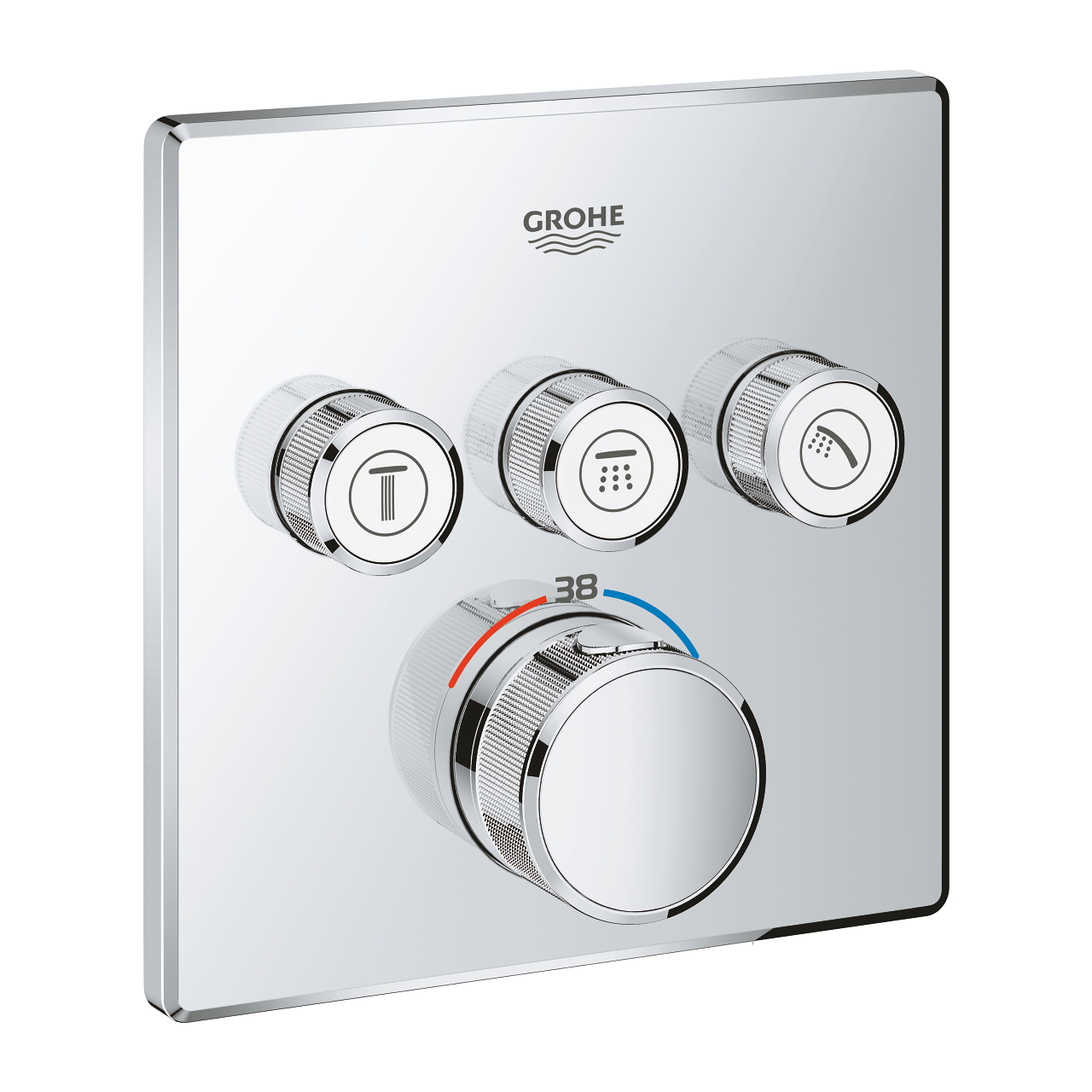 29126000 GROHTHERM SMARTCONTROL ΘΕΡΜΟΣΤΑΤΗΣ ΓΙΑ ΕΝΤΟΙΧΙΖΟΜΕΝΗ ΕΓΚΑΤΑΣΤΑΣΗ 3 ΡΟΩΝ ΧΡΩΜΕ 29126000 GROHE - Image 1