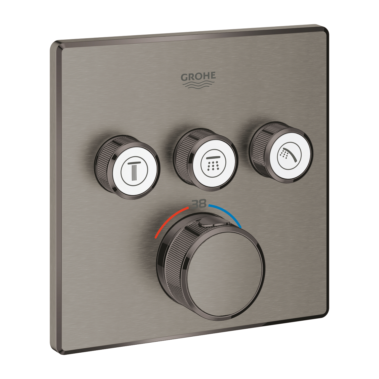 29126AL0 GROHTHERM SMARTCONTROL ΘΕΡΜΟΣΤΑΤΗΣ ΓΙΑ ΕΝΤΟΙΧΙΖΟΜΕΝΗ ΕΓΚΑΤΑΣΤΑΣΗ 3 ΡΟΩΝ BRUSHED HARD GRAPHITE 29126AL0 GROHE - Image 1