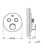 SMARTCONTROL ΕΝΤΟΙΧΙΖΟΜΕΝΗ ΜΠΑΤΑΡΙΑ 2 ΕΞΟΔΩΝ ΧΡΩΜΕ 29145000 GROHE - Image 2