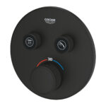 GROHTHERM SMARTCONTROL ROUND ΘΕΡΜΟΣΤΑΤΗΣ ΓΙΑ ΕΝΤΟΙΧΙΖΟΜΕΝΗ ΕΓΚΑΤΑΣΤΑΣΗ 2 ΡΟΩΝ PHANTOM BLACK 29507KF0 GROHE - Image 5