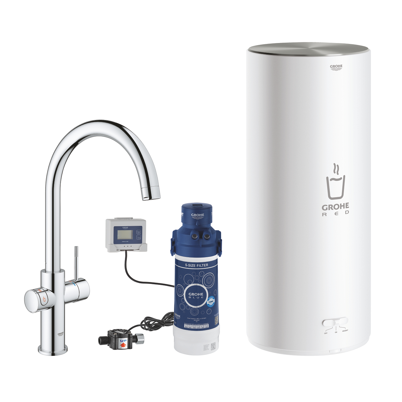 30079001 ΒΡΥΣΗ ΚΑΙ ΜΠΟΪΛΕΡ RED DUO L SIZE ΧΡΩΜΕ C-SPOUT 30079001 GROHE - Image 1