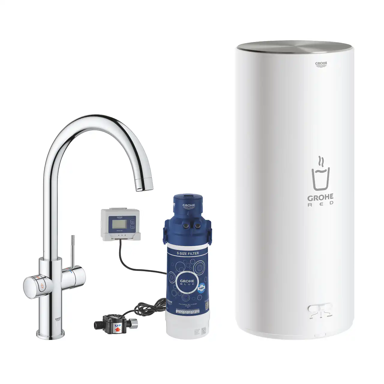 30079001 ΒΡΥΣΗ ΚΑΙ ΜΠΟΪΛΕΡ RED DUO L SIZE ΧΡΩΜΕ C-SPOUT 30079001 GROHE - Image 1