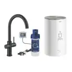 ΒΡΥΣΗ ΚΑΙ ΜΠΟΪΛΕΡ RED DUO M SIZE VELVET BLACK C-SPOUT 30083KS1 GROHE