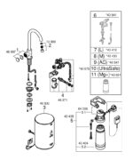 ΒΡΥΣΗ ΚΑΙ ΜΠΟΪΛΕΡ RED MONO Μ SIZE SUPERSTEEL C-SPOUT 30085DC1 GROHE - Image 4
