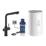 ΒΡΥΣΗ ΚΑΙ ΜΠΟΪΛΕΡ RED DUO M SIZE VELVET BLACK L-SPOUT 30327KS1 GROHE
