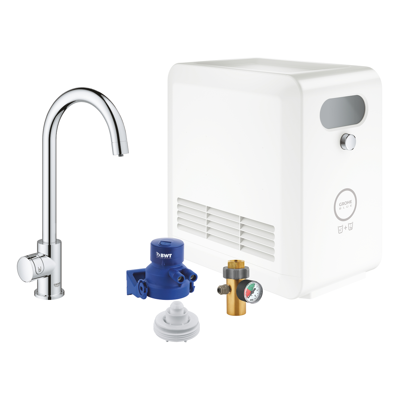 31302002 BLUE PROFESSIONAL ΚΙΤ ΕΚΡΟΗΣ C-SPOUT ΜΕ ΜΠΑΤΑΡΙΑ ΜΟΝΗΣ ΛΕΙΤΟΥΡΓΙΑΣ ΧΡΩΜΕ 31302002 GROHE - Image 1