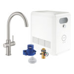 BLUE PROFESSIONAL ΚΙΤ ΜΕ ΡΟΥΞΟΥΝΙ C-SPOUT SUPERSTEEL 31323DC2 GROHE