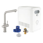 BLUE PROFESSIONAL ΚΙΤ ΜΕ ΡΟΥΞΟΥΝΙ L-SPOUT SUPERSTEEL 31347DC3 GROHE
