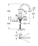 ΜΠΑΤΑΡΙΑ ΝΕΡΟΧΥΤΗ BAUEDGE 31367001 GROHE - Image 2