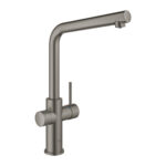 BLUE HOME ΚΙΤ ΕΚΚΙΝΗΣΗΣ ΕΚΡΟΗΣ L-SPOUT BRUSHED HARD GRAPHITE 31454AL1 GROHE - Image 3