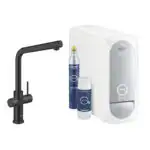 BLUE HOME ΚΙΤ ΕΚΚΙΝΗΣΗΣ ΕΚΡΟΗΣ L-SPOUT VELVET BLACK 31454KS1 GROHE