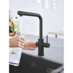 BLUE HOME ΚΙΤ ΕΚΚΙΝΗΣΗΣ ΕΚΡΟΗΣ L-SPOUT VELVET BLACK 31454KS1 GROHE - Image 4