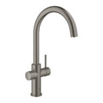BLUE HOME ΚΙΤ ΕΚΚΙΝΗΣΗΣ ΕΚΡΟΗΣ C-SPOUT BRUSHED HARD GRAPHITE 31455AL1 GROHE - Image 3