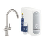 BLUE HOME ΚΙΤ ΕΚΚΙΝΗΣΗΣ ΕΚΡΟΗΣ C-SPOUT SUPERSTEEL 31455DC1 GROHE