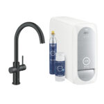 BLUE HOME ΚΙΤ ΕΚΚΙΝΗΣΗΣ ΕΚΡΟΗΣ C-SPOUT VELVET BLACK 31455KS1 GROHE