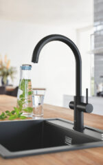 BLUE HOME ΚΙΤ ΕΚΚΙΝΗΣΗΣ ΕΚΡΟΗΣ C-SPOUT VELVET BLACK 31455KS1 GROHE - Image 5