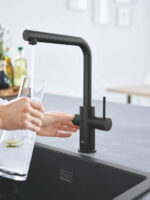 BLUE HOME ΚΙΤ ΕΚΚΙΝΗΣΗΣ ΕΚΡΟΗΣ L-SPOUT ΜΕ ΑΠΟΣΠΩΜΕΝΟ ΝΤΟΥΣ VELVET BLACK 31539KS0 GROHE - Image 6