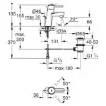 CONCETTO ΜΙΚΤΗΣ ΝΙΠΤΗΡΑ S-ΜΕΓΕΘΟΣ 1/2″ ΧΡΩΜΕ 32204001 GROHE - Image 2