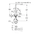 ZEDRA ΜΠΑΤΑΡΙΑ ΝΕΡΟΧΥΤΗ ΜΟΝΟΥ ΜΟΧΛΟΥ 1/2″ ΧΡΩΜΕ 32553002 GROHE - Image 2