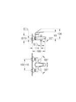 ΑΝΑΜΕΙΚΤΙΚΗ ΜΠΑΤΑΡΙΑ ΜΠΑΝΙΟΥ EUROECO 32743001 GROHE - Image 2