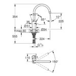 EUROSMART COSMOPOLITAN ΜΙΚΤΗΣ ΝΕΡΟΧΥΤΗ ΜΟΝΟΥ ΜΟΧΛΟΥ 1/2″ ΧΡΩΜΕ 32843002 GROHE - Image 2