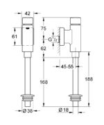 ΦΛΟΥΣΟΜΕΤΡΟ ΟΥΡΗΤΗΡΙΟΥ RONDO 1/2 37339000 GROHE - Image 2