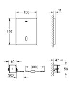 TECTRON SKATE ΗΛΕΚΤΡΟΝΙΚΗ ΠΛΑΚΕΤΑ ΓΙΑ ΦΛΟΥΣΟΜΕΤΡΟ WC 38393SD1 GROHE - Image 2