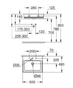 CUBE CERAMIC ΚΕΡΑΜΙΚΟΣ ΝΙΠΤΗΡΑΣ 60CM ΜΕ PUREGUARD 3947300H GROHE - Image 3