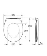 ΚΑΘΙΣΜΑ WC BAU CERAMIC SOFT CLOSE 39493000 GROHE - Image 2