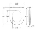 ESSENCE ΚΑΘΙΣΜΑ ΚΑΙ ΚΑΠΑΚΙ ΛΕΚΑΝΗΣ S.C ΛΕΥΚΟ 39577000 GROHE - Image 2