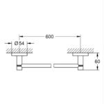 ESSENTIALS ΠΕΤΣΕΤΟΘΗΚΗ 60CM ΧΡΩΜΕ 40366001 GROHE - Image 2