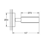ESSENTIALS ΒΑΣΗ ΣΤΗΡΙΞΗΣ ΜΑΥΡΟ ΜΑΤ 1024662430 GROHE - Image 2