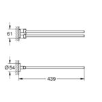 ESSENTIALS ΔΙΠΛΗ ΚΡΕΜΑΣΤΡΑ ΠΕΤΣΕΤΑΣ ΧΡΩΜΕ 40371001 GROHE - Image 2