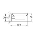 ESSENTIALS ΣΑΠΟΥΝΟΘΗΚΗ ΜΕ ΣΤΗΡΙΓΜΑ ΧΡΩΜΕ 40444001 GROHE - Image 2
