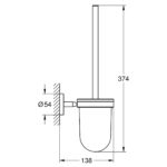 BAUCOSMOPOLITAN ΕΠΙΤΟΙΧΟ ΠΙΓΚΑΛ ΤΟΥΑΛΕΤΑΣ ΧΡΩΜΕ 40463001 GROHE - Image 2