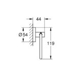 ESSENTIALS ΧΑΡΤΟΘΗΚΗ BRUSHED HARD GRAPHITE 40689AL1 GROHE - Image 2