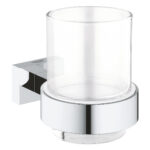 ESSENTIALS CUBE ΚΡΥΣΤΑΛΛΙΝΟ ΠΟΤΗΡΙ ΜΕ ΣΤΗΡΙΓΜΑ ΧΡΩΜΕ 40755001 GROHE