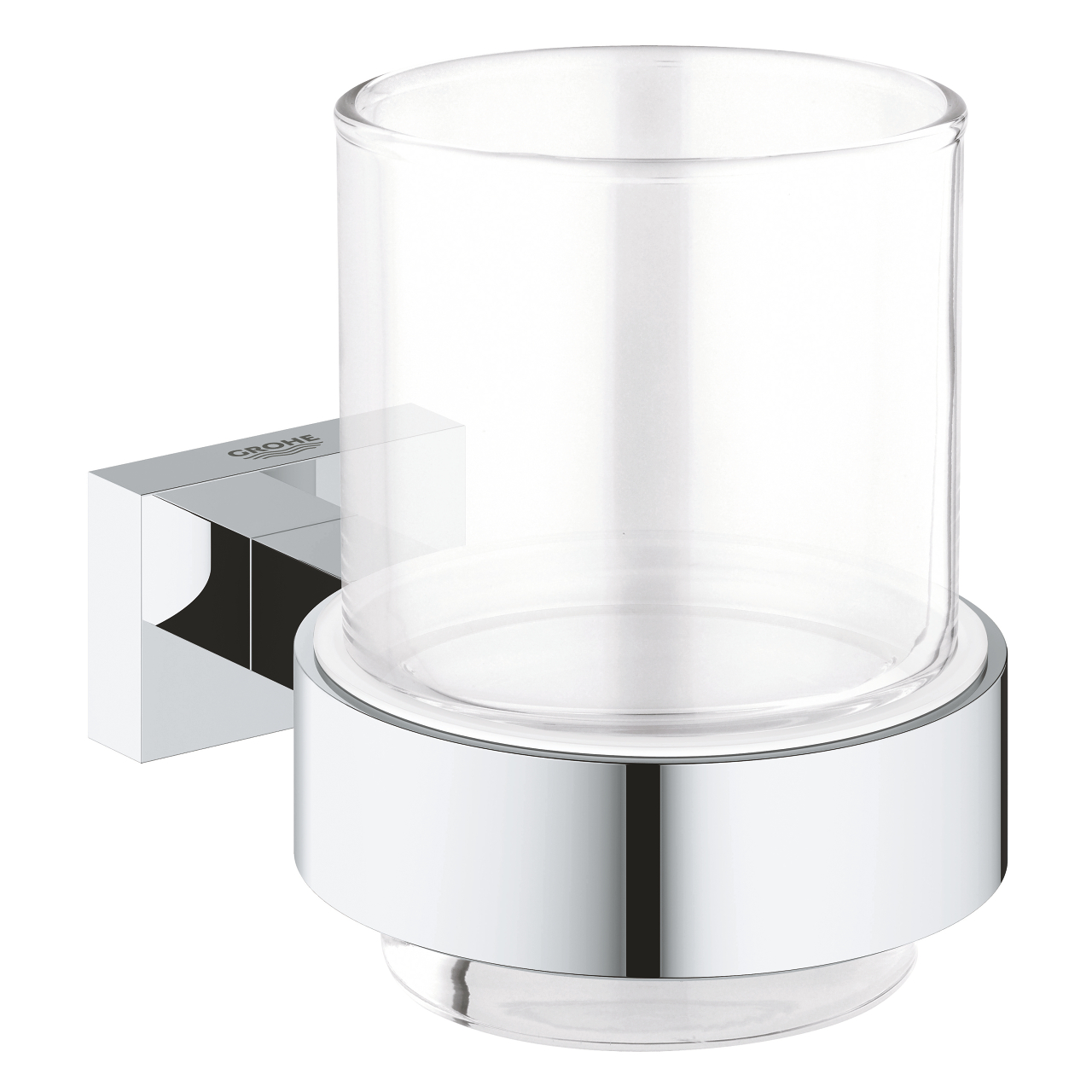 40755001 ESSENTIALS CUBE ΚΡΥΣΤΑΛΛΙΝΟ ΠΟΤΗΡΙ ΜΕ ΣΤΗΡΙΓΜΑ ΧΡΩΜΕ 40755001 GROHE - Image 1