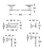 ΣΕΤ ΑΞΕΣΟΥΑΡ ΜΠΑΝΙΟΥ 5 ΤΜΧ ΧΡΩΜΕ 40758001 GROHE - Image 2