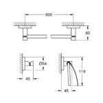 ESSENTIALS ΣΕΤ ΑΞΕΣΟΥΑΡ ΜΠΑΝΙΟΥ 3 ΤΜΧ ΧΡΩΜΕ 40775001 GROHE - Image 2