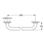 ESSENTIALS ΛΑΒΗ ΜΠΑΝΙΟΥ 600ΜΜ ΧΡΩΜΕ 40794001 GROHE - Image 2