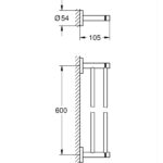 ESSENTIALS ΔΙΠΛΗ ΚΡΕΜΑΣΤΡΑ ΠΕΤΣΕΤΑΣ SUPERSTEEL 40802DC1 GROHE - Image 2