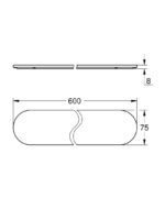 SELECTION ΓΥΑΛΙΝΟ ΡΑΦΙ ΓΙΑ ΡΑΓΑ ΠΕΤΣΕΤΑΣ 41057000 GROHE - Image 2