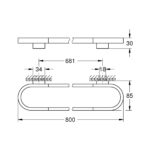 SELECTION ΡΑΓΑ ΠΕΤΣΕΤΑΣ 80CM ΧΡΩΜΕ 41058000 GROHE - Image 2