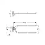 SELECTION ΔΙΠΛΗ ΚΡΕΜΑΣΤΡΑ ΠΕΤΣΕΤΑΣ ΧΡΩΜΕ 41059000 GROHE - Image 2